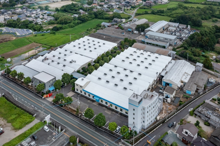 中原工場の空撮写真